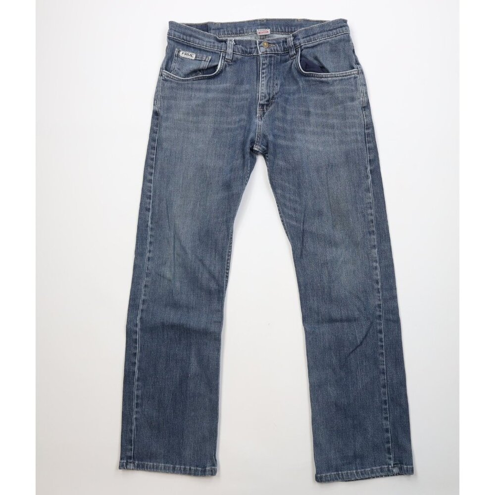 Tyndale FRMC Mens 32x32 Distressed Fire Flame Resistant Bootcut Denim Jeans USA